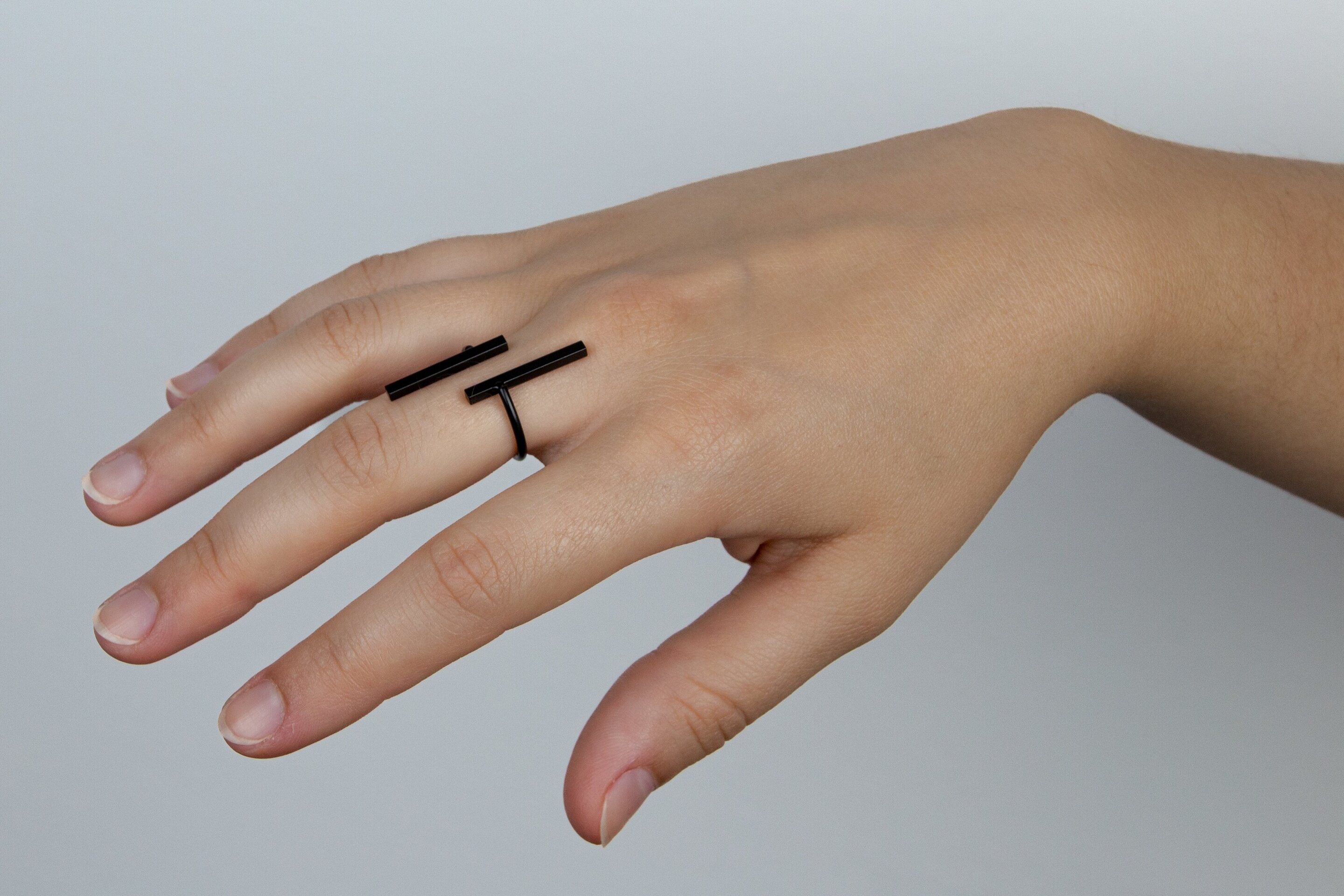 Anillo barras minimalista - 3