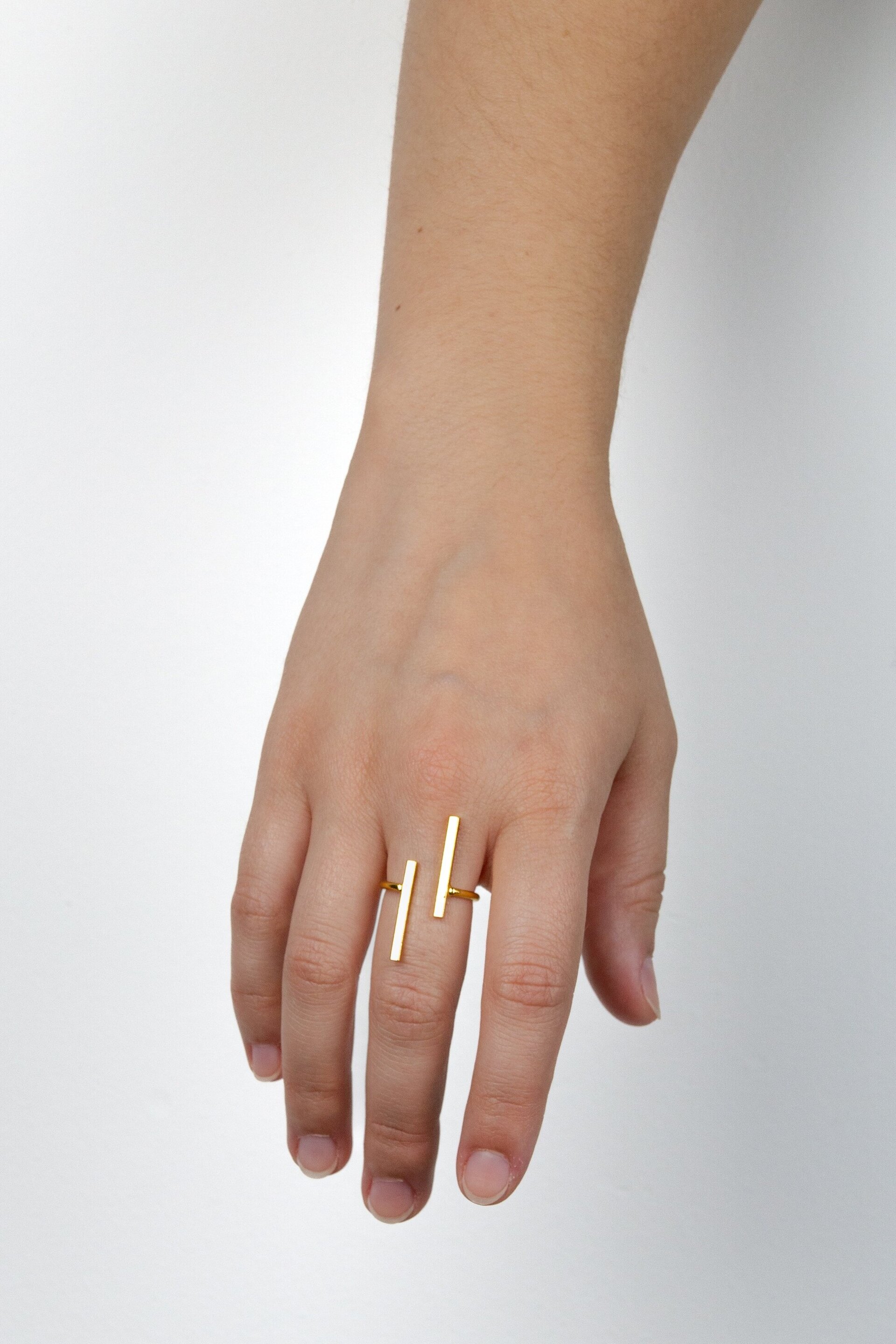 Anillo barras minimalista - 5