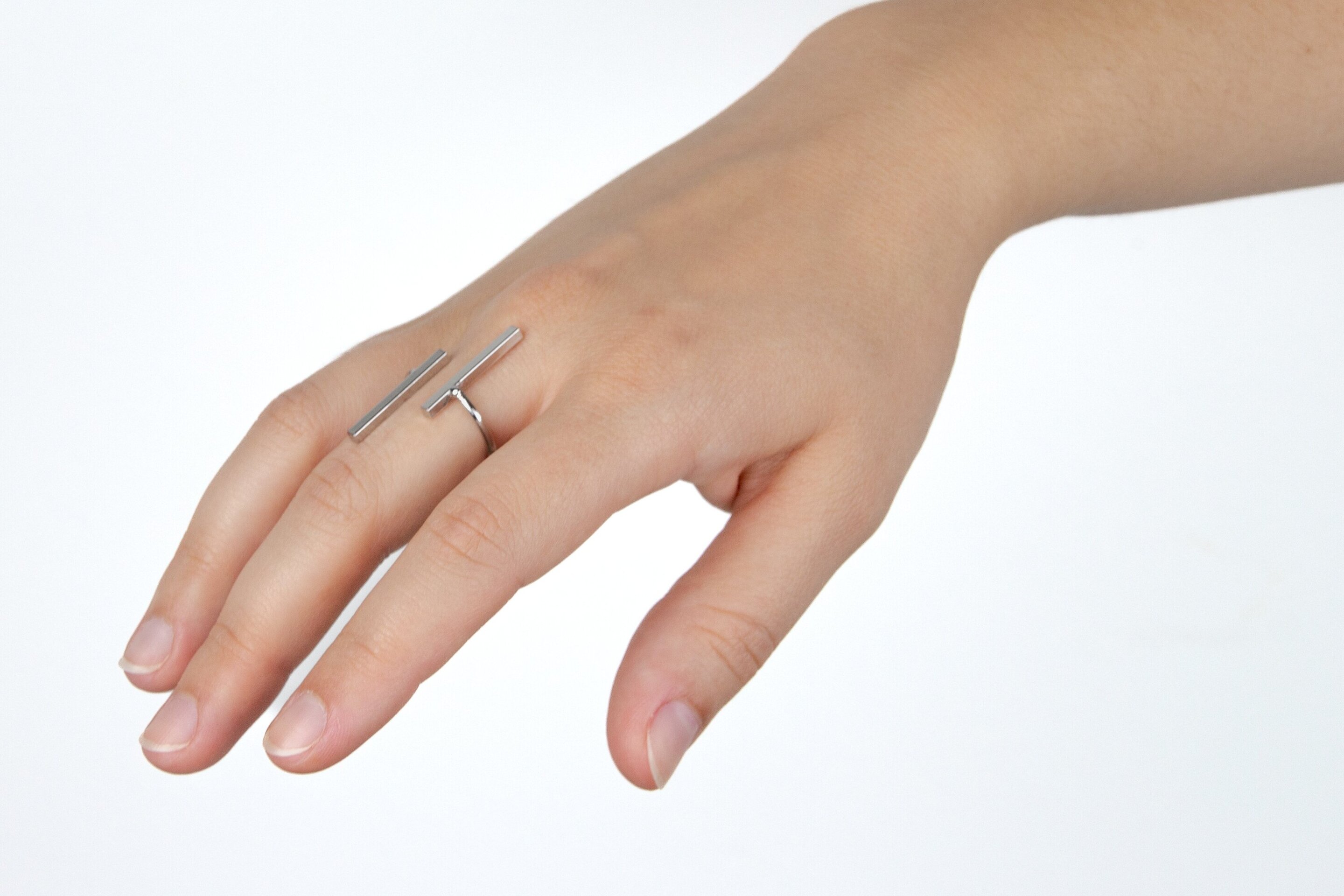 Anillo barras minimalista - 7